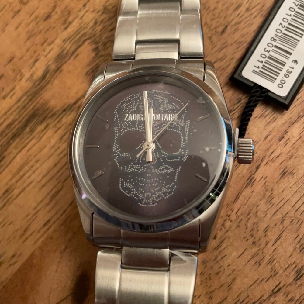 Fashion Watch bleu Skull dial